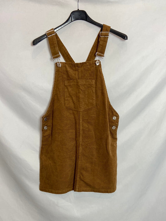 BERSHKA. Peto marrón corto pana. T.34