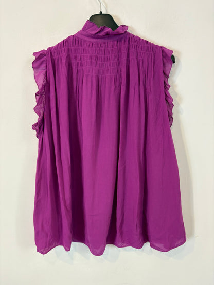 BA&SH. Top morado fluido volantes