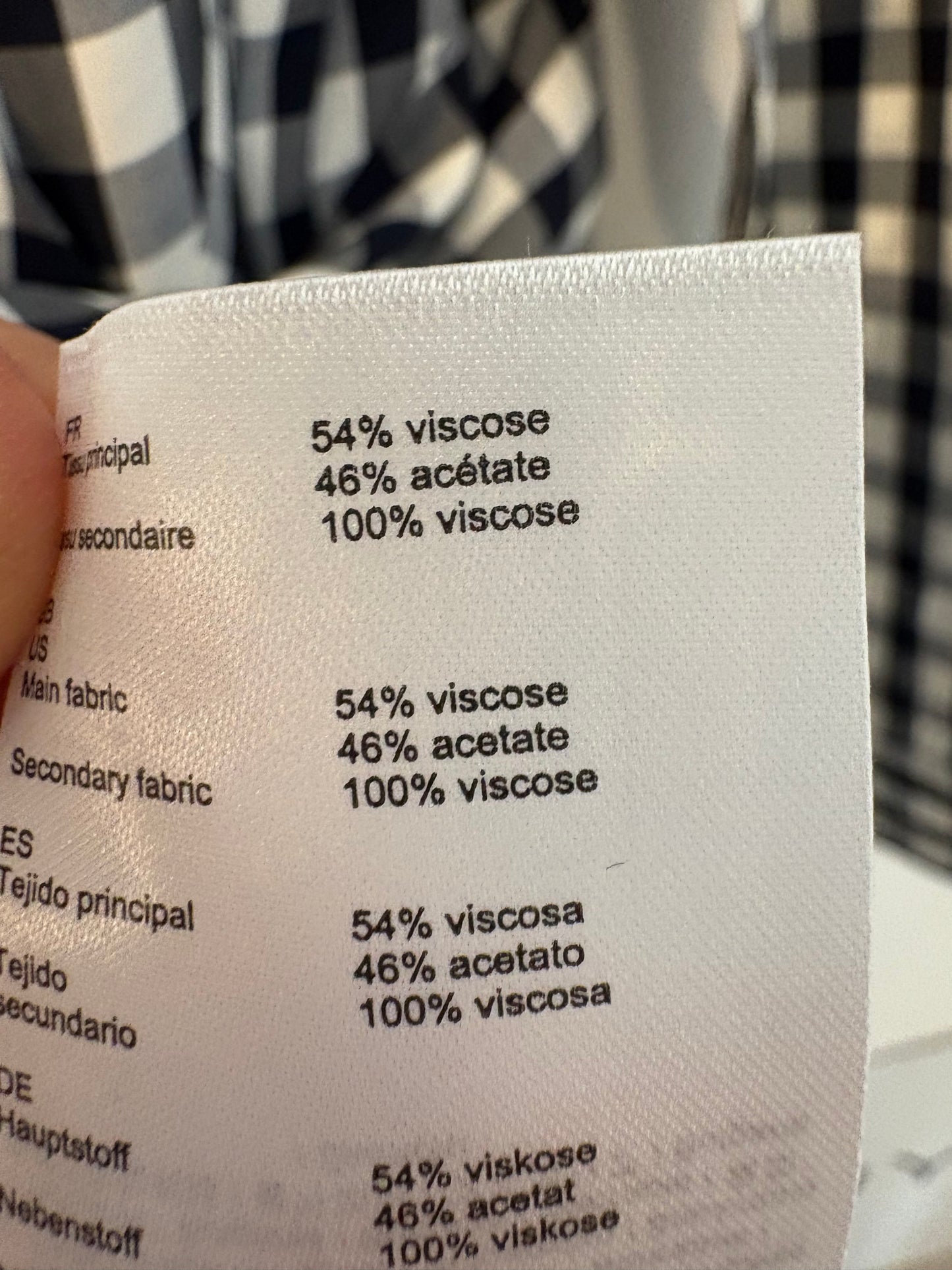 MAJE. Vestido vichy asimetrías