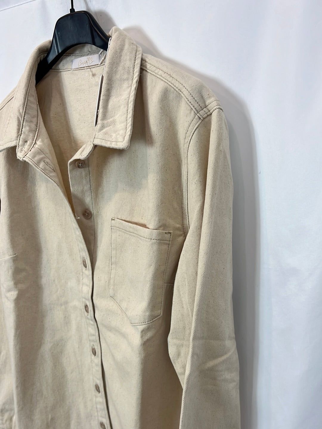 CARLOTA&CO. Camisa/sobrecamsia denim beige T.m/l
