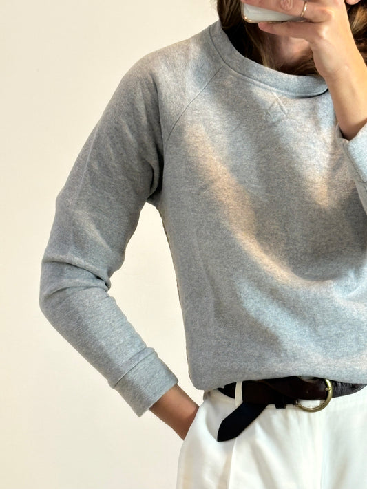 SEMICOUTURE. Sudadera gris y dorada