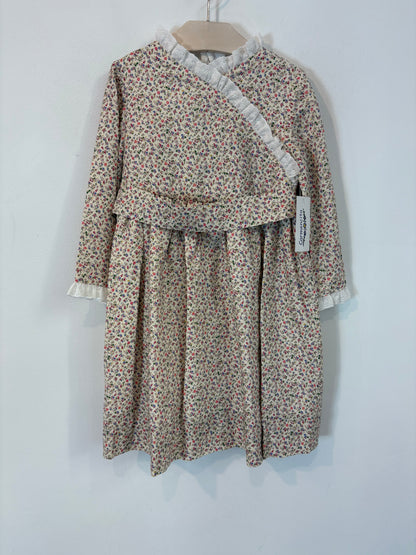 CARMENCITA. Vestido flores detalle bordado. T 5 años