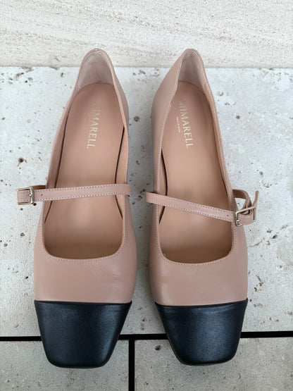 MIMARELL. Bailarinas bicolor hebilla. T 40