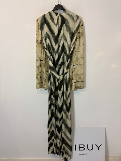 IQ COLLECTION. Vestido largo fluido estampado