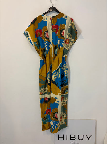 ZARA. Vestido midi estampado