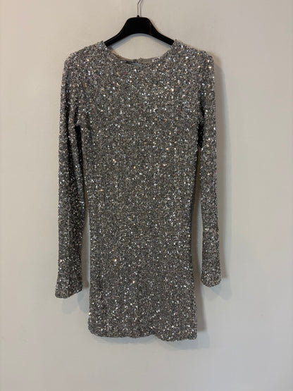 ZARA. Vestido corto lentejuelas mini