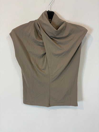 ZARA. Top punto elástico topo. T S