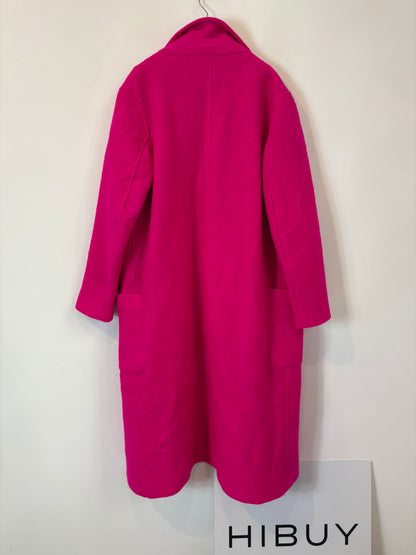 VILAGALLO. Abrigo largo lana fucsia