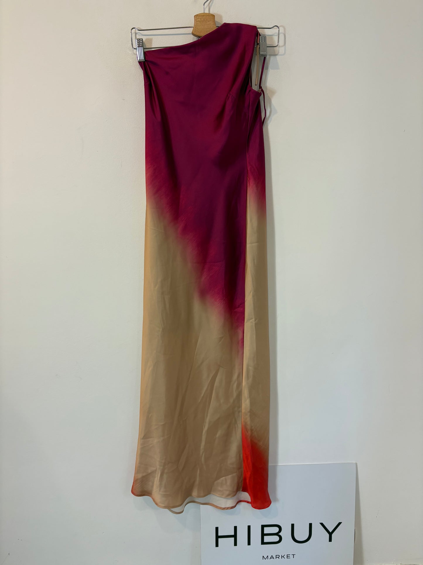 ZARA. Vestido largo asimétrico. T S