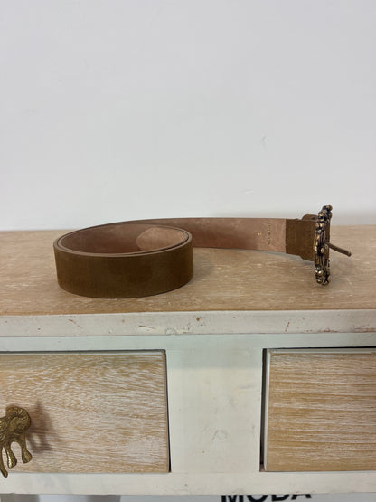 INTROPIA. Camel leather belt. TS