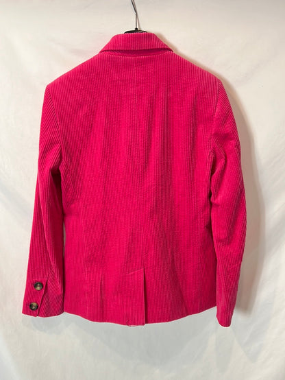 ZARA. Blazer de pana rosa T.m