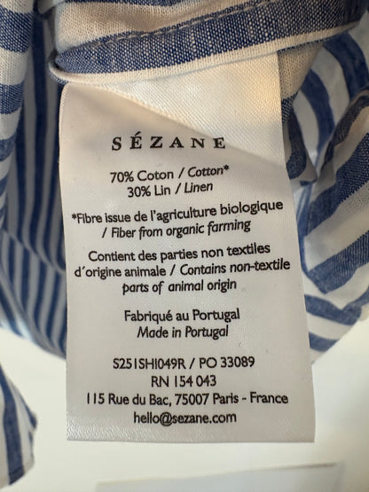 SEZANE. Blusa rayas con algodón. T 36