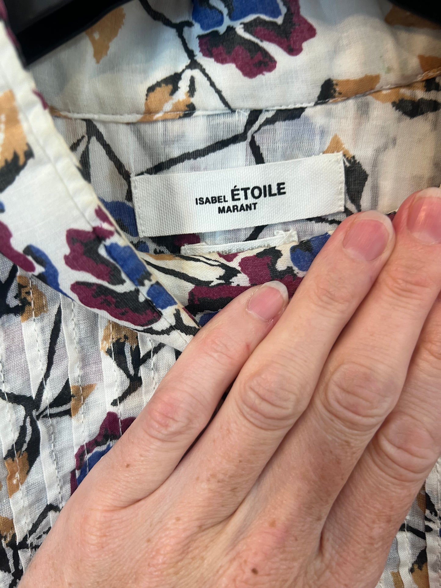 ISABEL ETOILÉ MARANT. Blusa blanca flores T.36