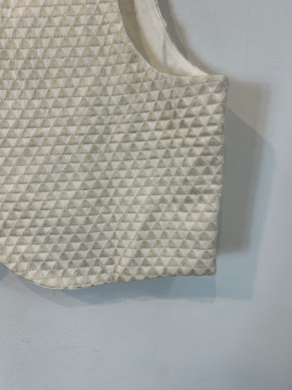 FRAMBUÁ. Chaleco beige bordado T.m