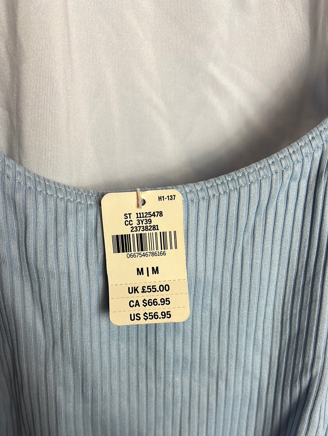 PINK. Bañador azul claro aperturas. T M