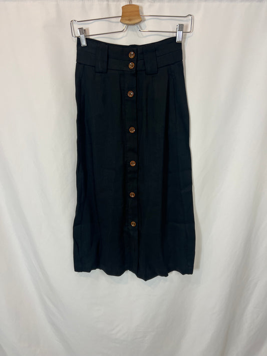 MASSIMO DUTTI. Blue buttoned midi skirt. T 34