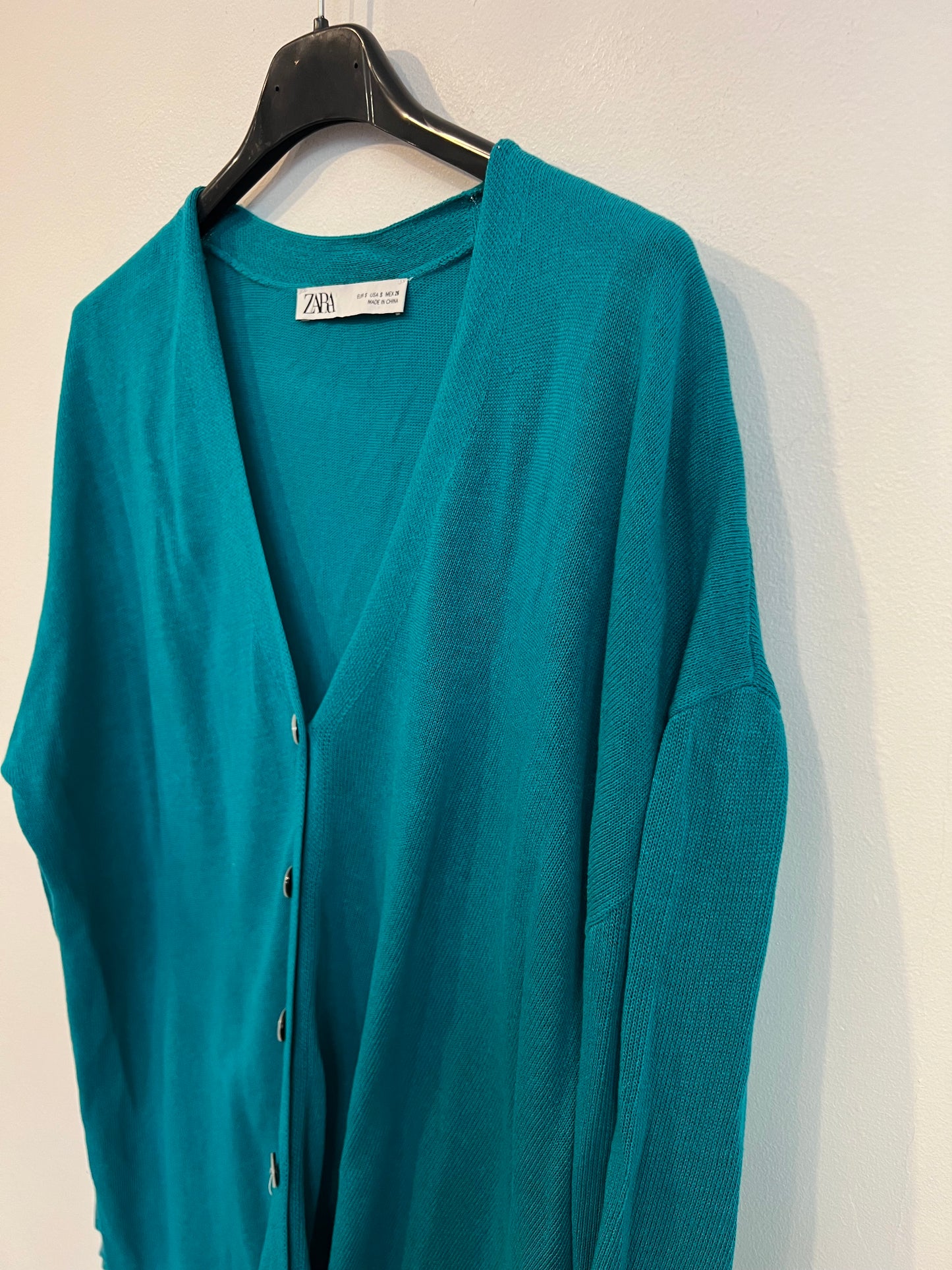 ZARA. Conjunto hilo turquesa. T S