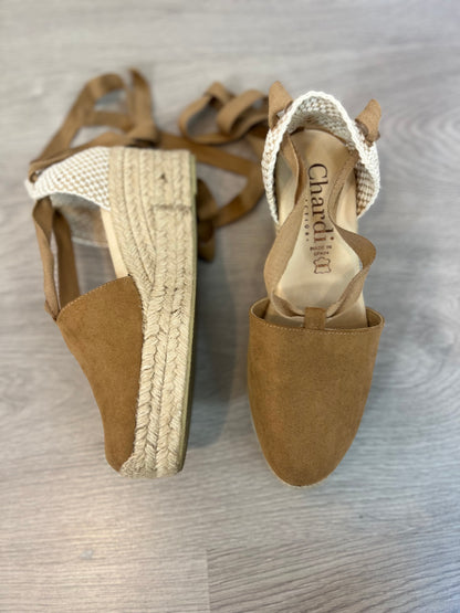 CHARDI. Cuñas esparto beige T.35