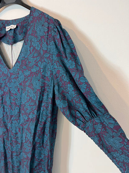 MAGNOLYA. Vestido largo fluido bicolor detalle mangas. T 1(S)