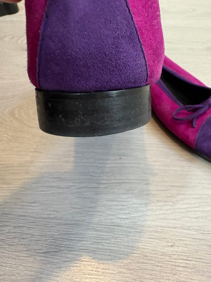 LARIO. Bailarinas piel buganvilla. T 40