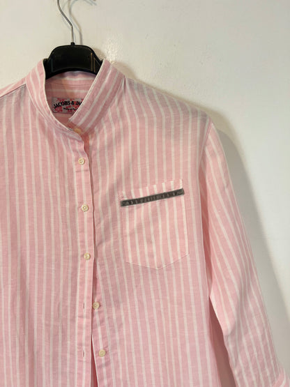 JACOBS&JACOBS. Vestido rayas lino y algodón T.l