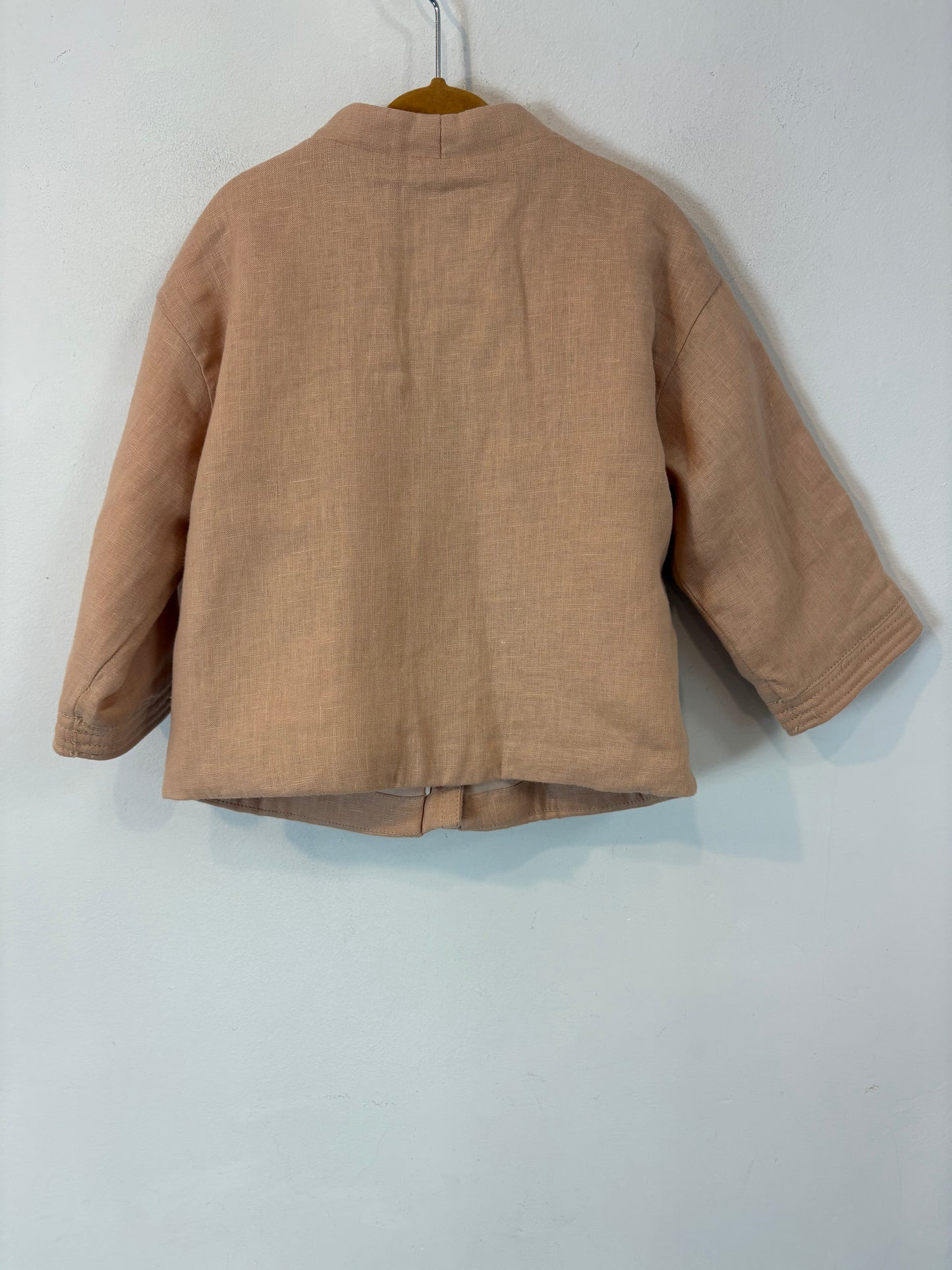 ZARA. Chaqueta mandarina textura. T 3 años