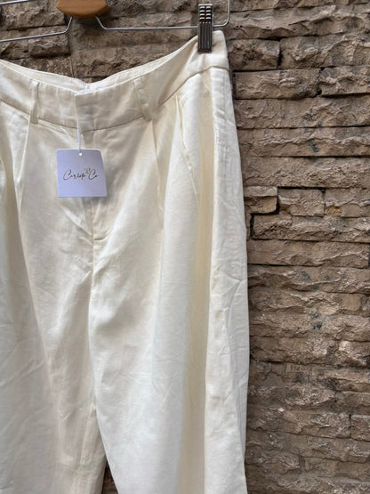 CARLOTA & CO. Pantalón fluido blanco