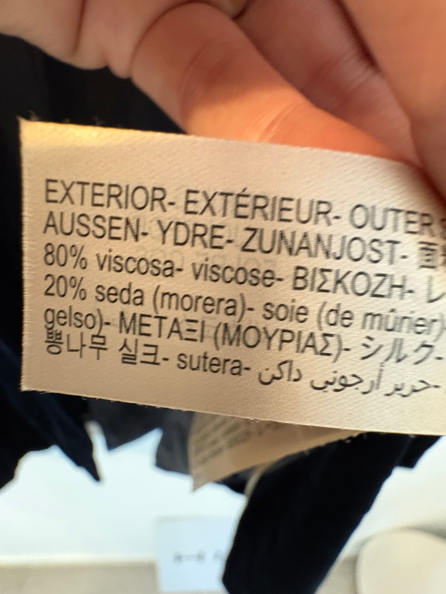 ZARA. Black stretch knit top. TL