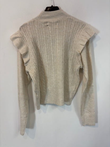 SPRINGFIELD. Jersey beige flores bordadas. T L (S/M)