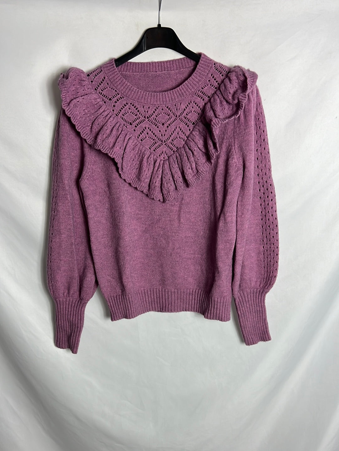 OTRAS. Jersey morado volante. T S