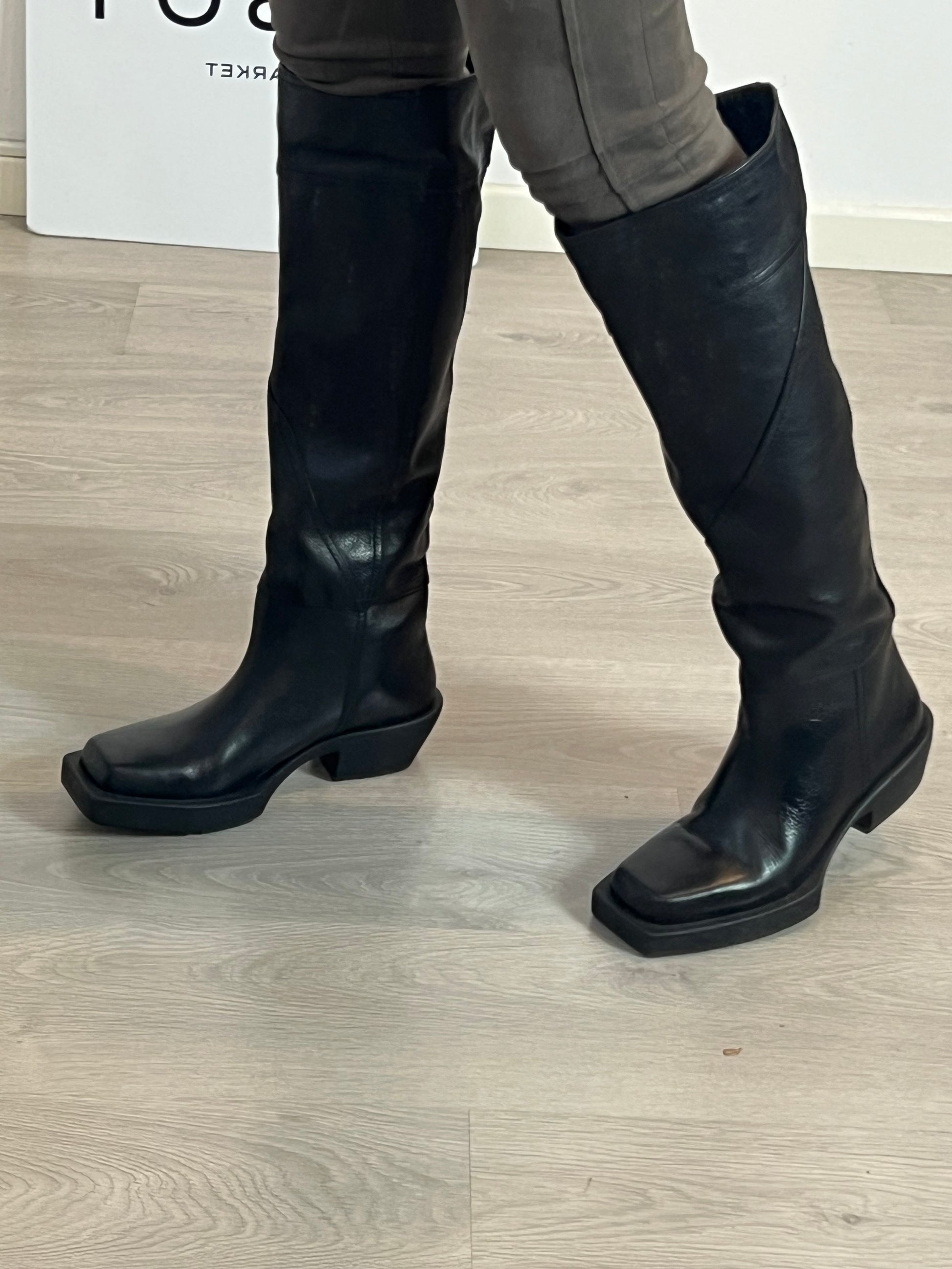 Botas altas piel negras – Hibuy market