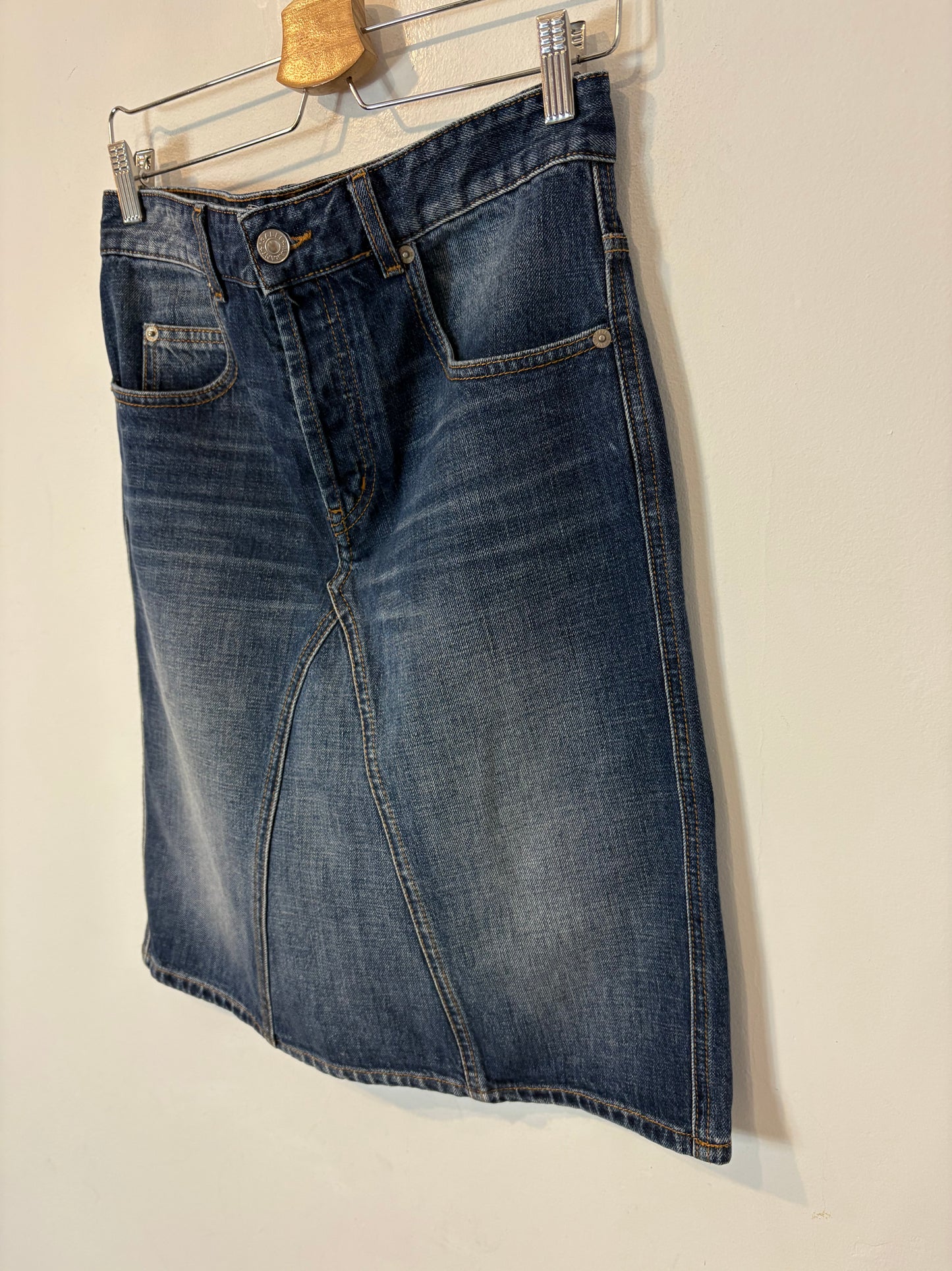 ISABEL MARANT. Falda midi denim abotonada