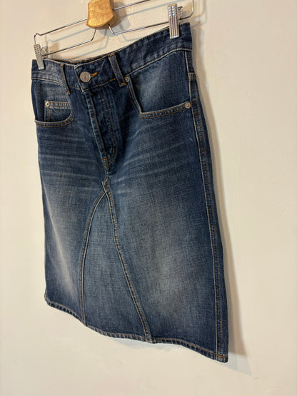 ISABEL MARANT. Falda midi denim abotonada