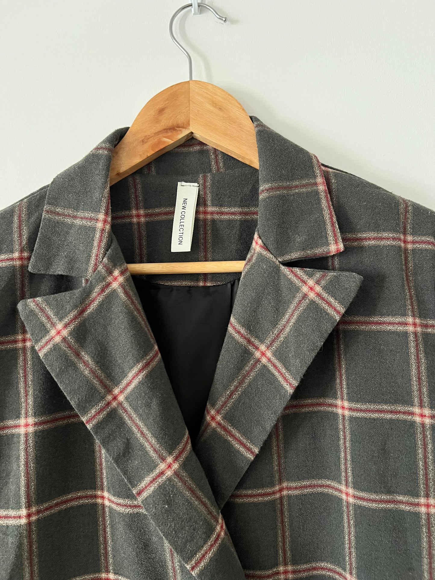 Blazer cruzada verde cuadros