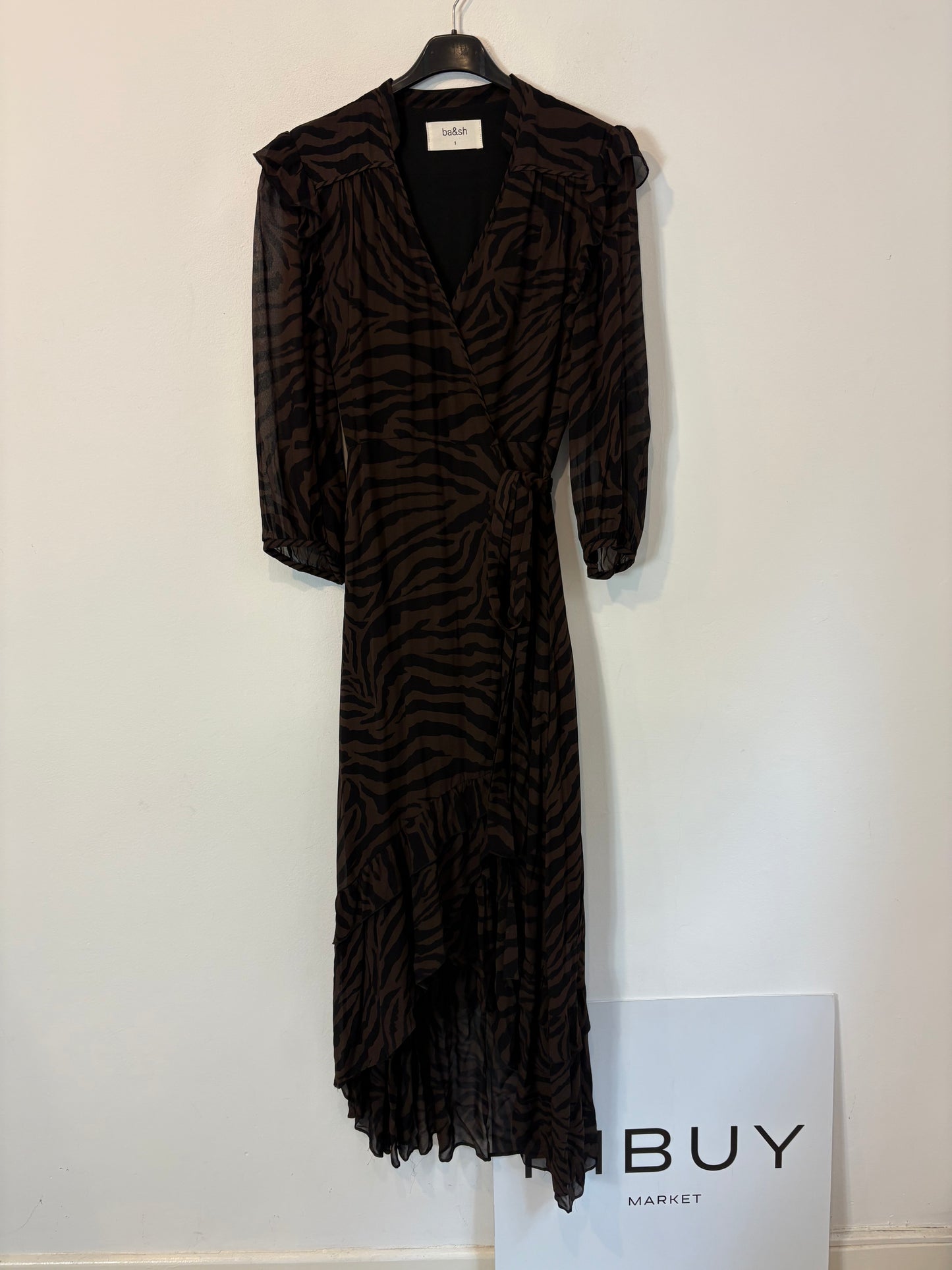 BA&SH. Vestido largo fluido cruzado