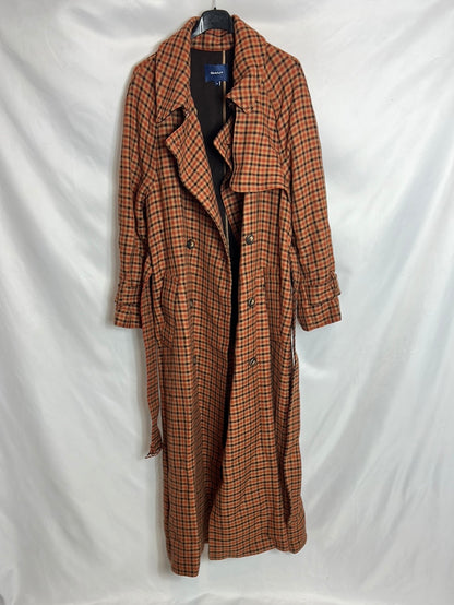 GANT. Long checked coat. TM