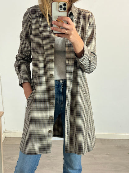 PEDRO DEL HIERRO. Chaqueta cuadros tonos tierra T.m