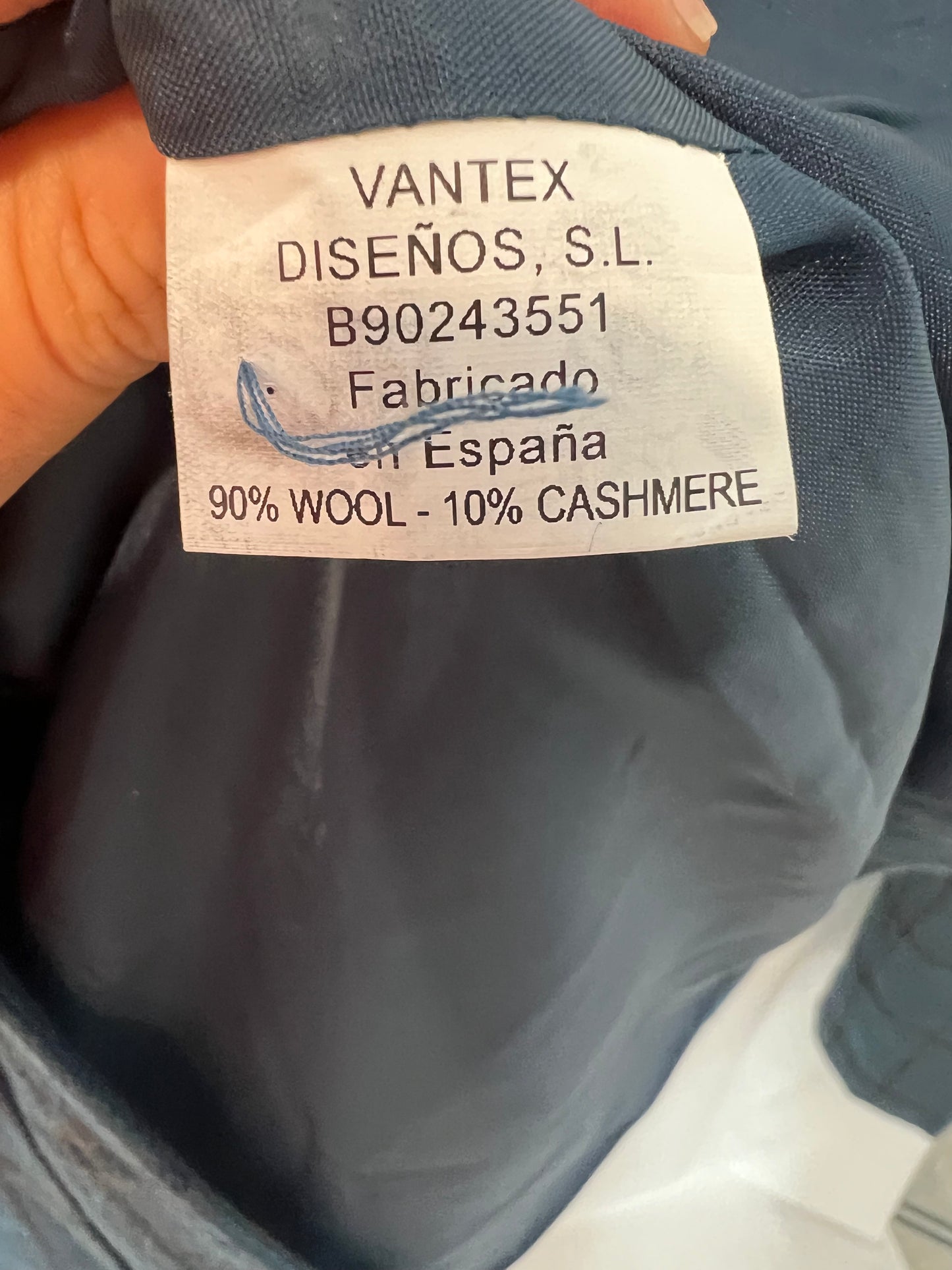 VANDERWILDE. Total look azul cuadros T.38