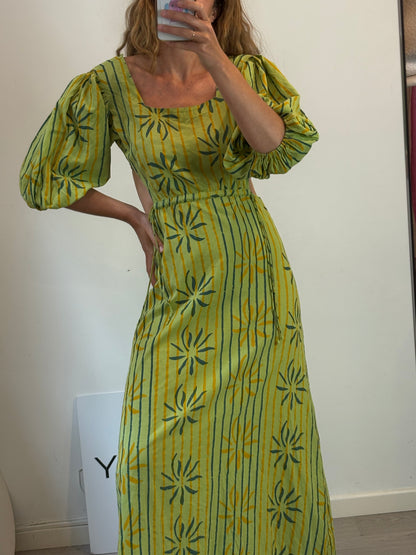 PAR & SCALA. Vestido largo estampado aberturas