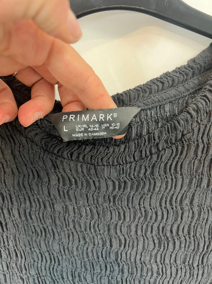 PRIMARK. Vestido midi fruncidos. T L
