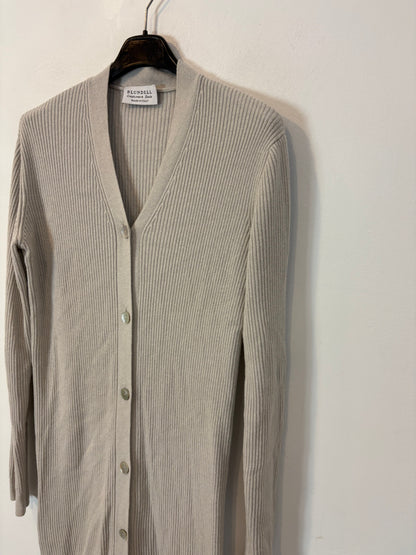 BLUNDELL. Cárdigan largo / vestido canalé con lana y cashmere