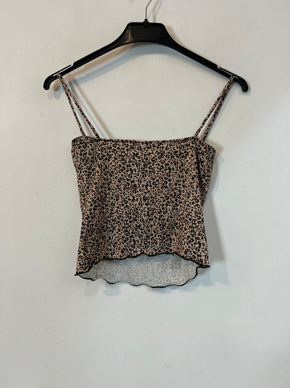 BERSHKA. Top animal print T.s