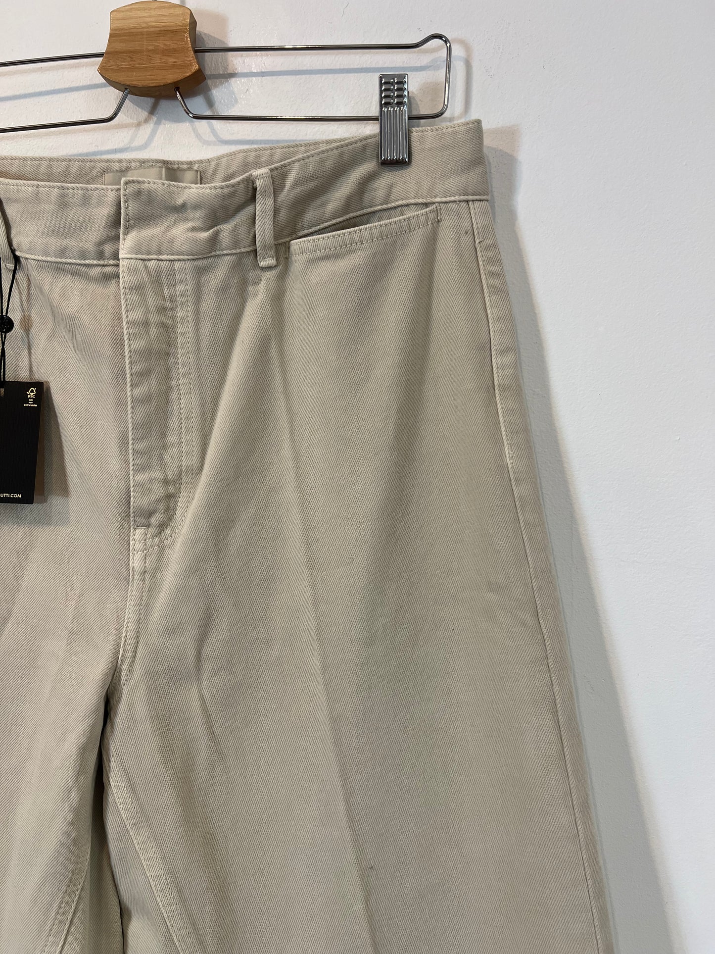 MASSIMO DUTTI. Beige palazzo pants T.42