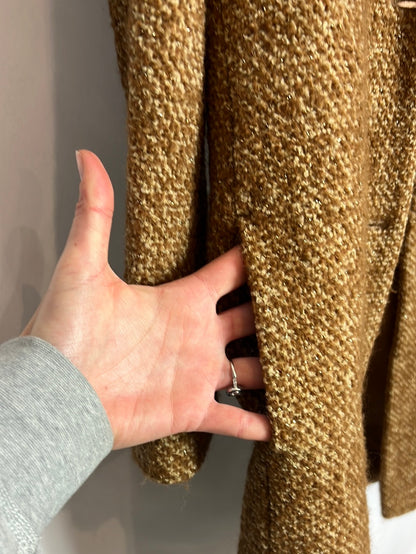 MASSIMO DUTTI. Abrigo jaspeado camel T.u(S) TARA