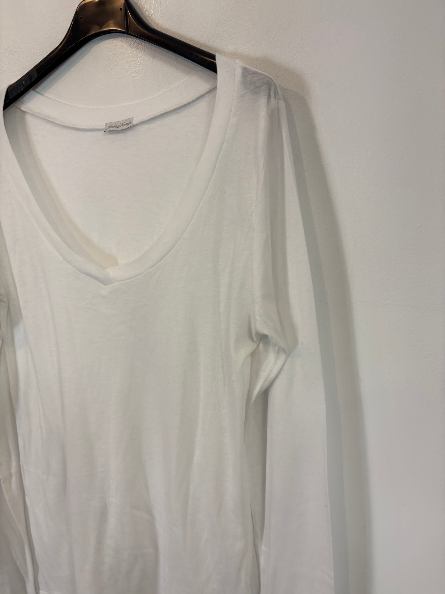 AMERICAN VINTAGE. Camiseta manga larga blanca