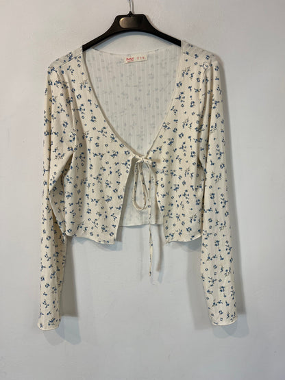 ROMWE.top beige flores T. M