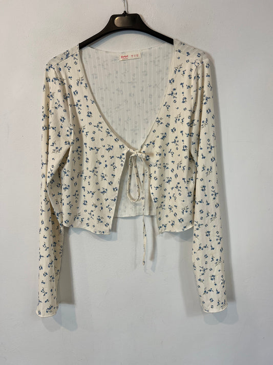ROMWE.top beige flores T. M