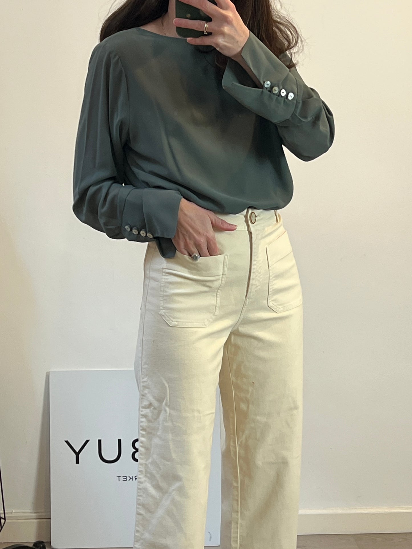 ZARA. Black stretch knit top. TL