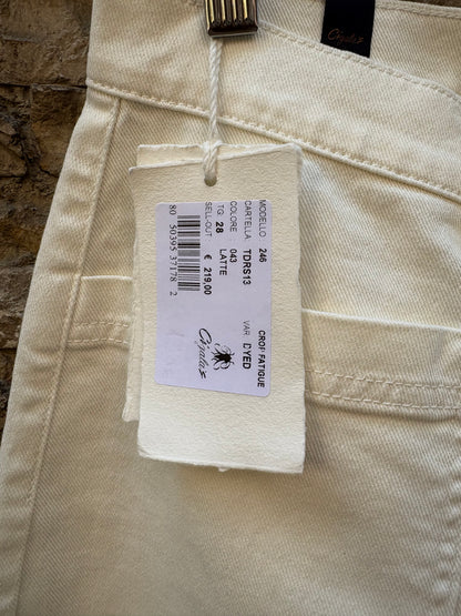 CIGALA´S. Denim blanco recto bolsillos