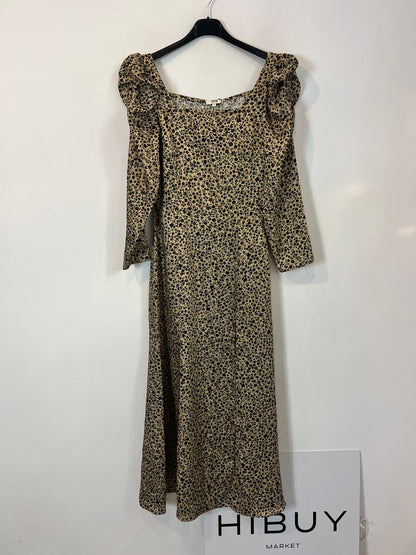 NTB. Vestido midi estampado aberturas